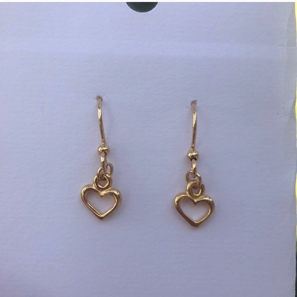 Hand Crafted Jewelry - ⭐️HP⭐️ Handmade ❤️ Gold Heart Earrings